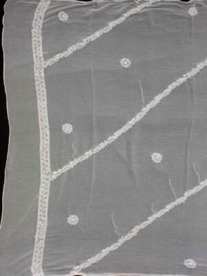 White-chiffon-chikankri-embroidered-dupatta