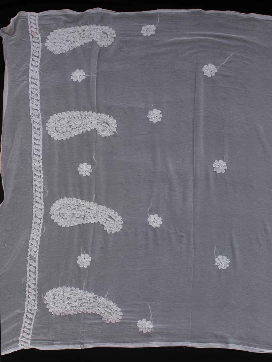 White-paisley-chikankari-soft-chiffon-dupatta