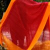 Yellow-border,-red-and-white-missing-thread-ikat-cotton-dupatta