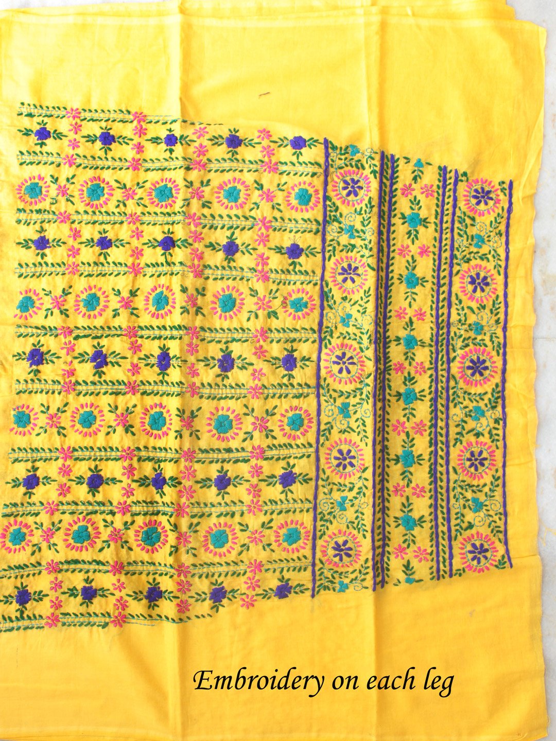 Yellow-fulkari-bottom-fabric