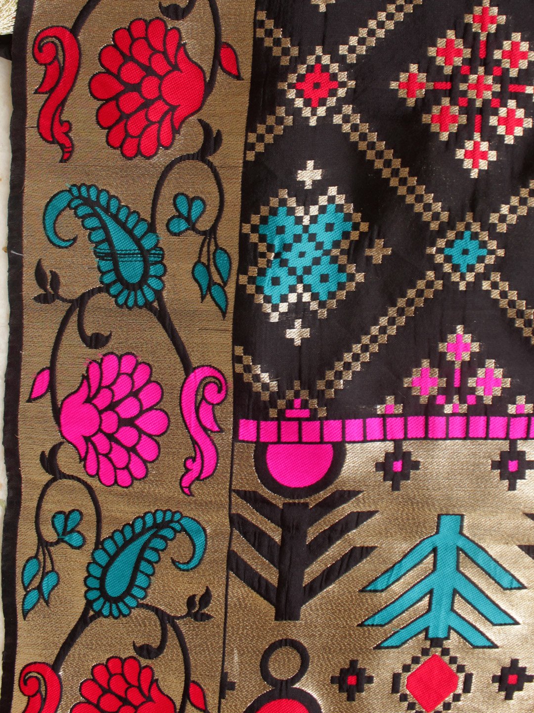black-meenakari-banarasi-art-silk-odhani