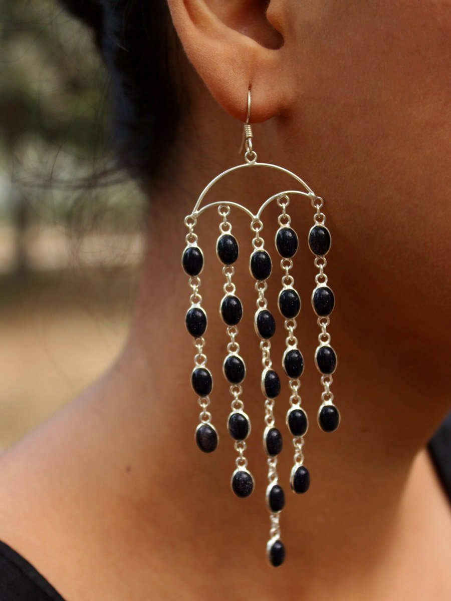 black-stone-silver-earrings black-stone-silver-earrings