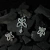 butterfly-real silver pendant earrings set
