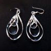 Real silver drop-dangle earrings