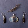 fern-dendritic-agate-silver-pendant-set