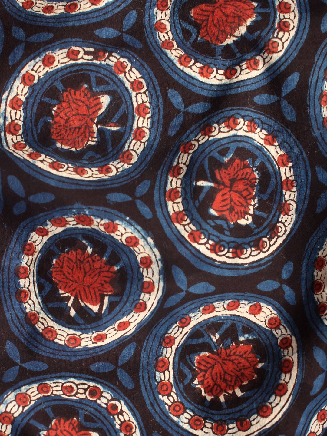 indigo-Bagru-Block-printed-cotton-kurta-fabric-
