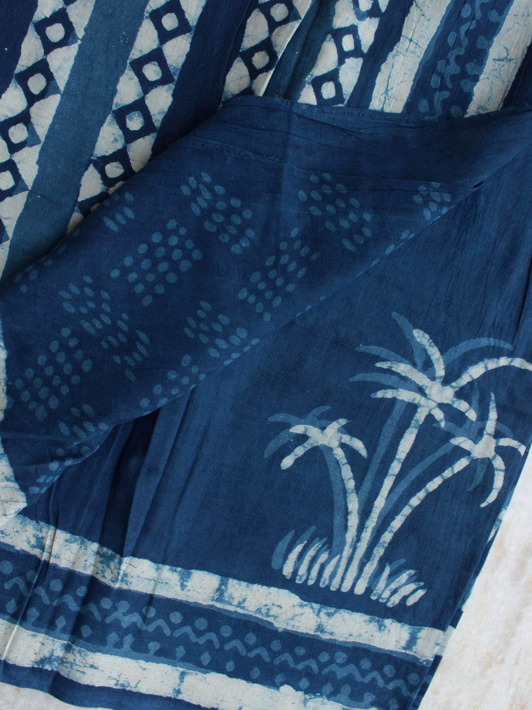 indigo-block-printed-cotton-saree