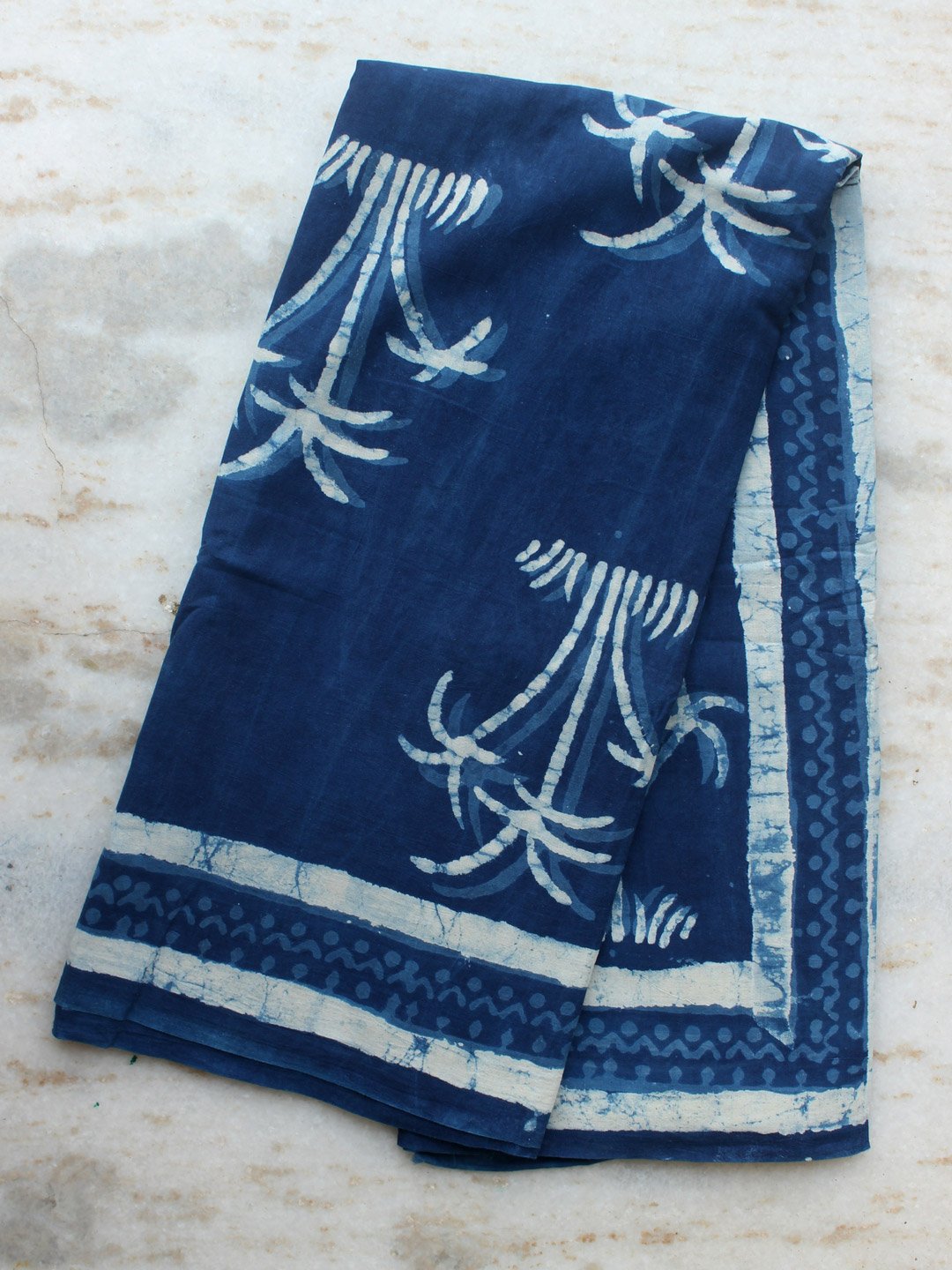 indigo-block-printed-cotton-sari indigo-block-printed-cotton-sari