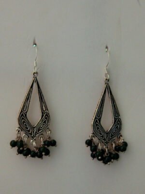 kite-shaped silver-earring