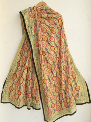 light-yellow-viscose-phulkari-dupatta