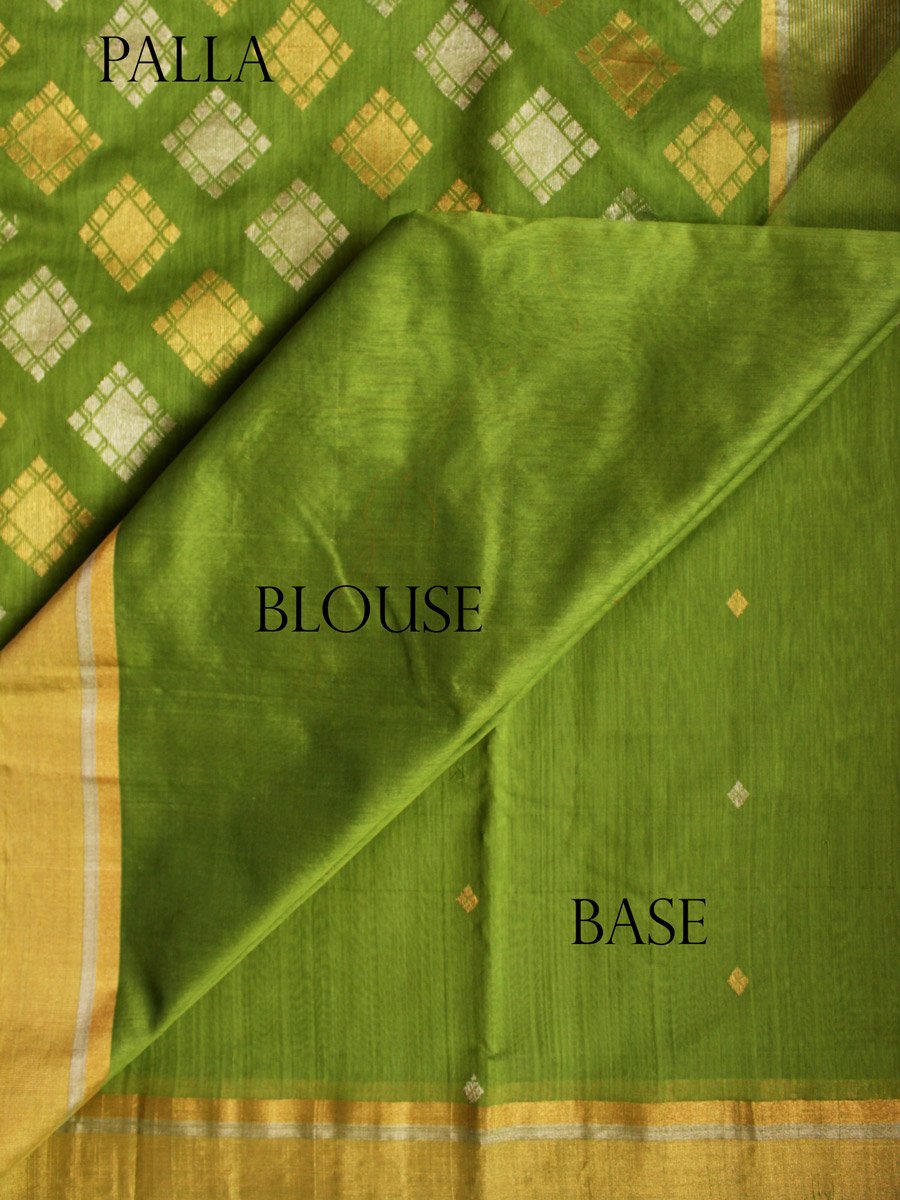 mehndi-green-zari-chanderi-sari mehndi-green-zari-chanderi-sari