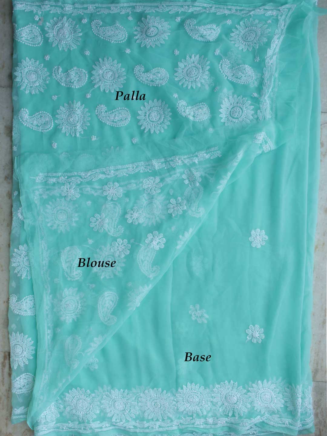 mint-green-lucknow-chikankari-georgette-saree mint-green-lucknow-chikankari-georgette-saree