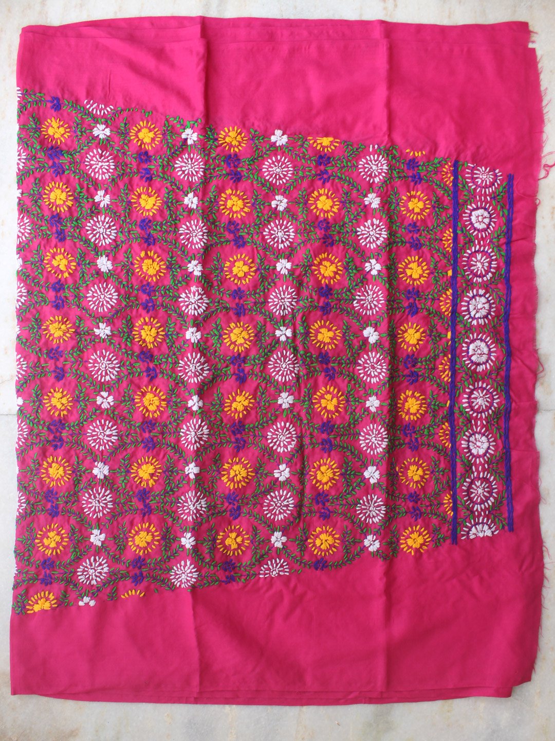 multicolour-fulkari-pink-cotton-salwar-fabric multicolour-fulkari-pink-cotton-salwar-fabric