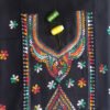 multicolour-kanthawork-on-black-cotton-kurta-fabric