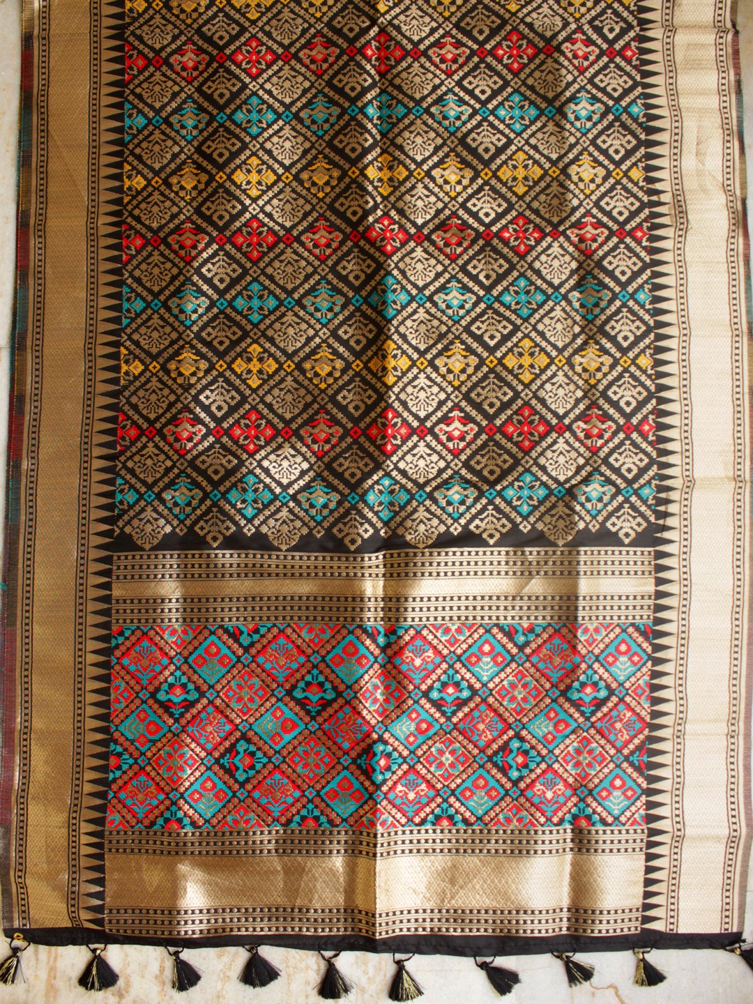 multicolour-kimkwab-banarasi-on-black-art-silk-dupatta multicolour-kimkwab-banarasi-on-black-art-silk-dupatta