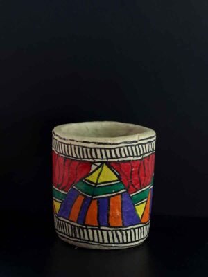 Paper Mache Madhubani Pen Stand