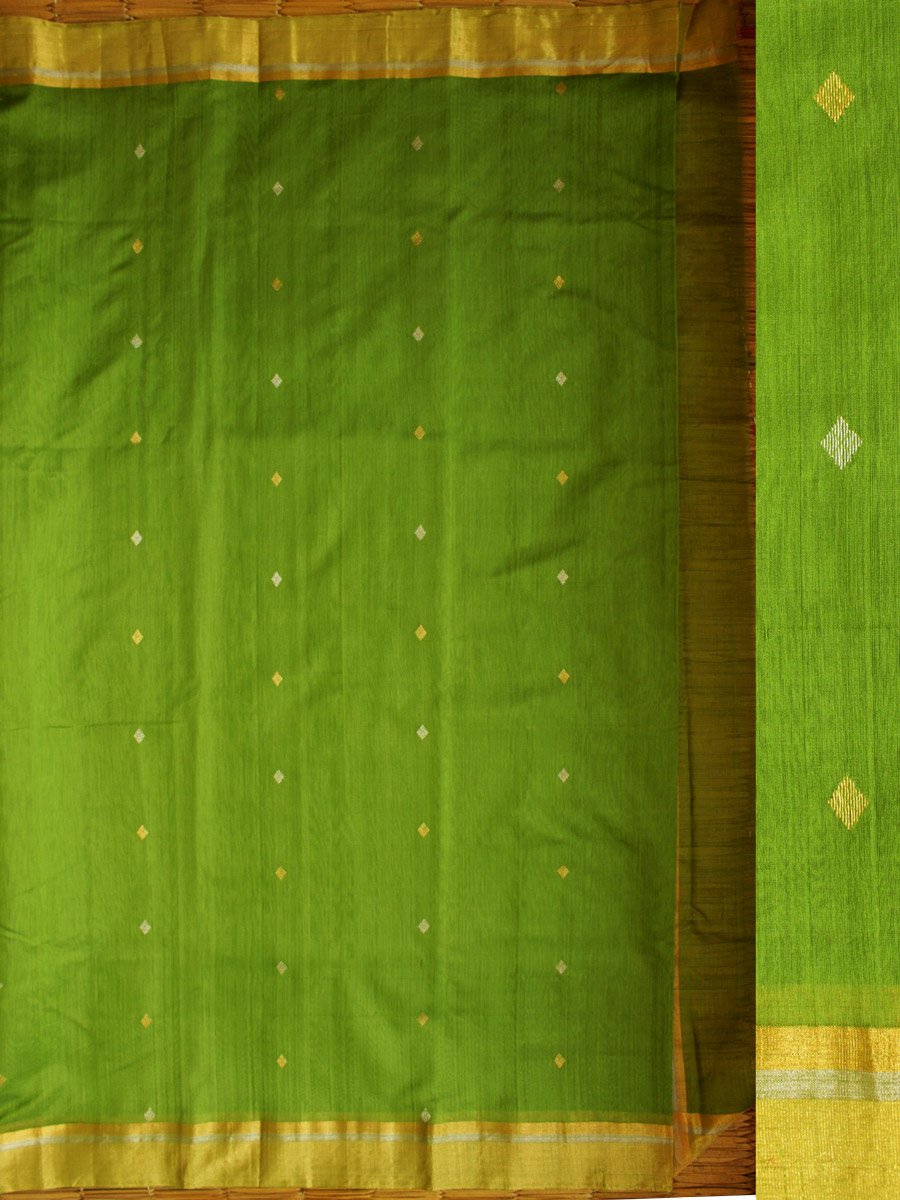 pear-green-chanderi-zari-sari pear-green-chanderi-zari-sari