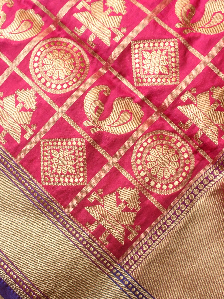 pink-and-golden-banarsi-duppata pink-and-golden-banarsi-duppata