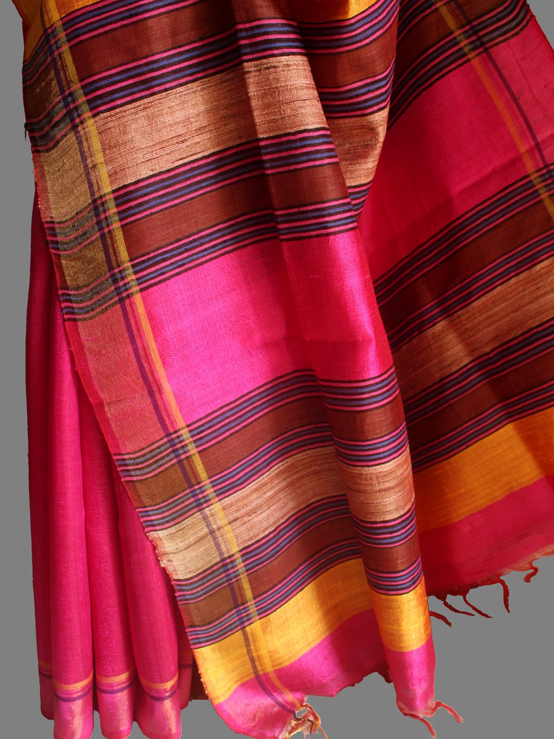 pink-pure-tussar-silk-sari-palla pink-pure-tussar-silk-sari-palla