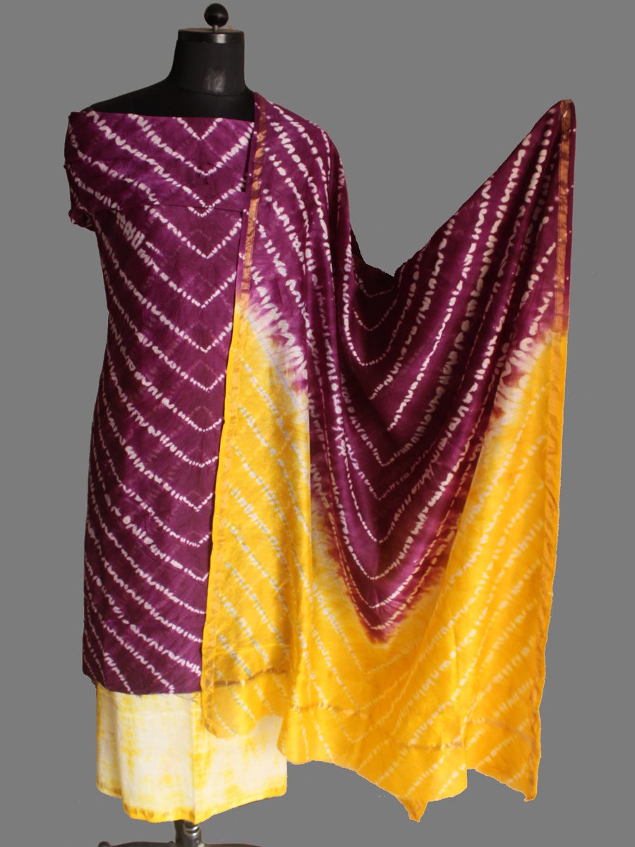 purple-and-yellow-shibori-chanderi-dress-material purple-and-yellow-shibori-chanderi-dress-material