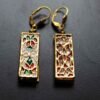 rectangular-kundanwork earrings