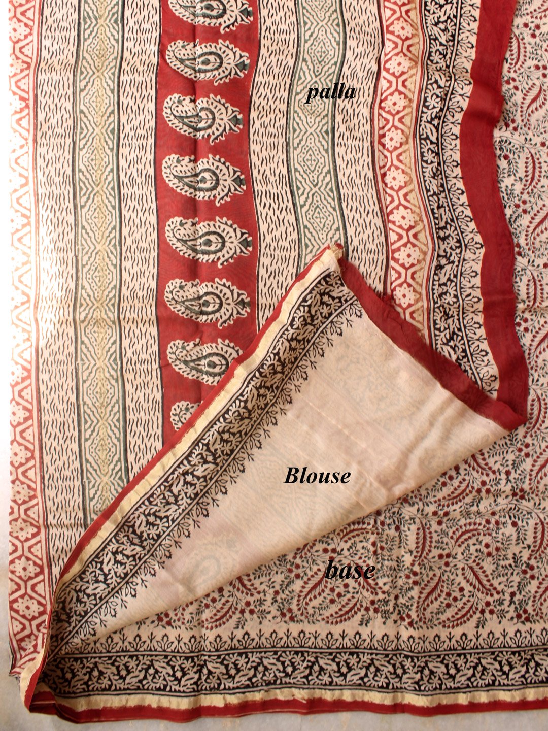 red-and-black-mughal-printed-chanderi-saree red-and-black-mughal-printed-chanderi-saree