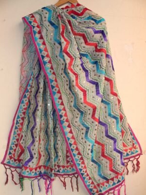 red-blue-and-purple-White-zig-zag-phulkari-dupatta