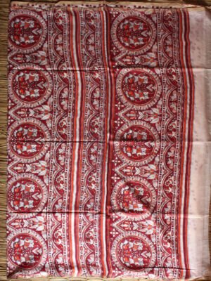 red-madhubani-on-white-bhagalpuri-saree-palla