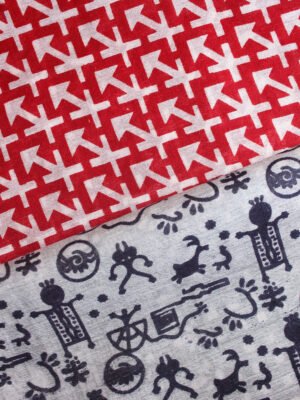 red-white-and-black-madhubani-bhagalpuri-saree