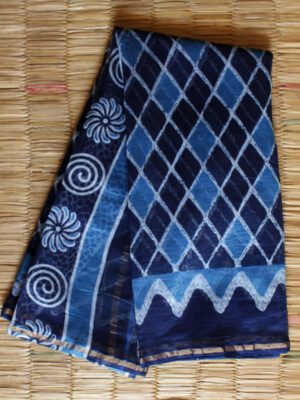 rhomboid-indigo-chanderi-silk-cotton-saree