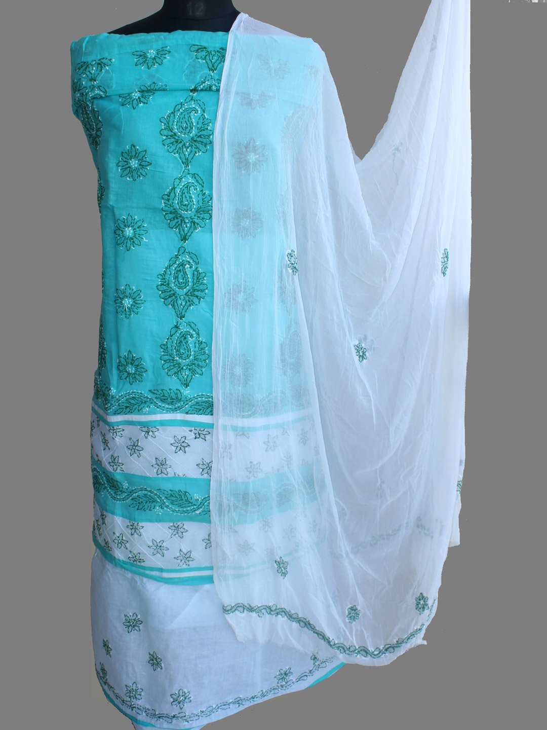 sea-green-and-white-chikankari-dress-material sea-green-and-white-chikankari-dress-material
