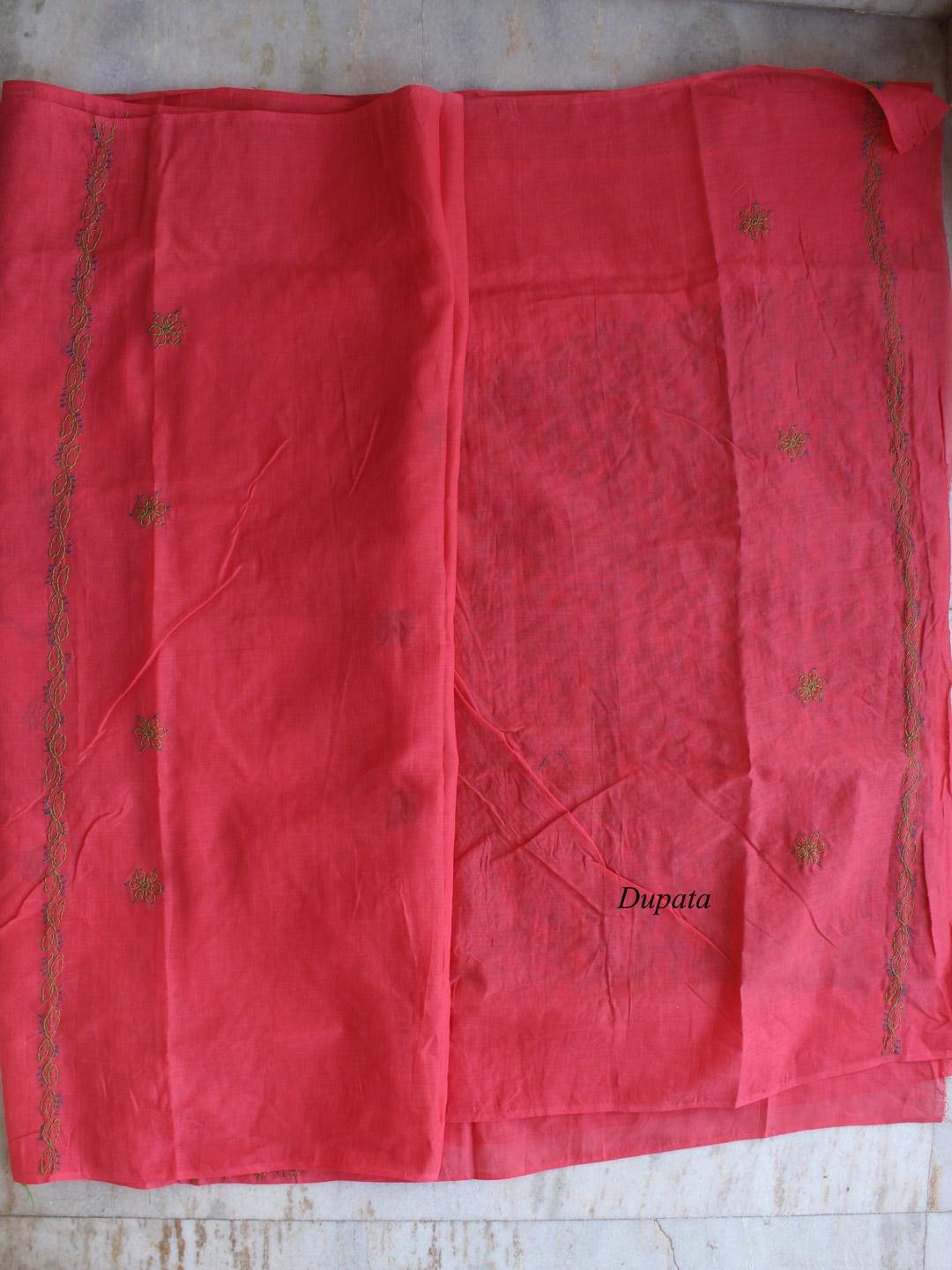 tomato-red-chikankari-embroidered-dupatta