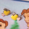 yellow-enamelled-heart-shape-silver-earrings