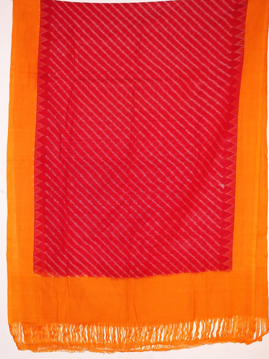 yellow-temple-border,-red-missing-thread-ikat-dupatta
