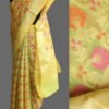 yellowish-green-kora-banarasi-saree