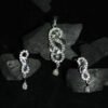 zircon fitter pure silver earrings pendant set