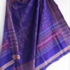 Blue-and-golden-Limbdi-woolen-shawl