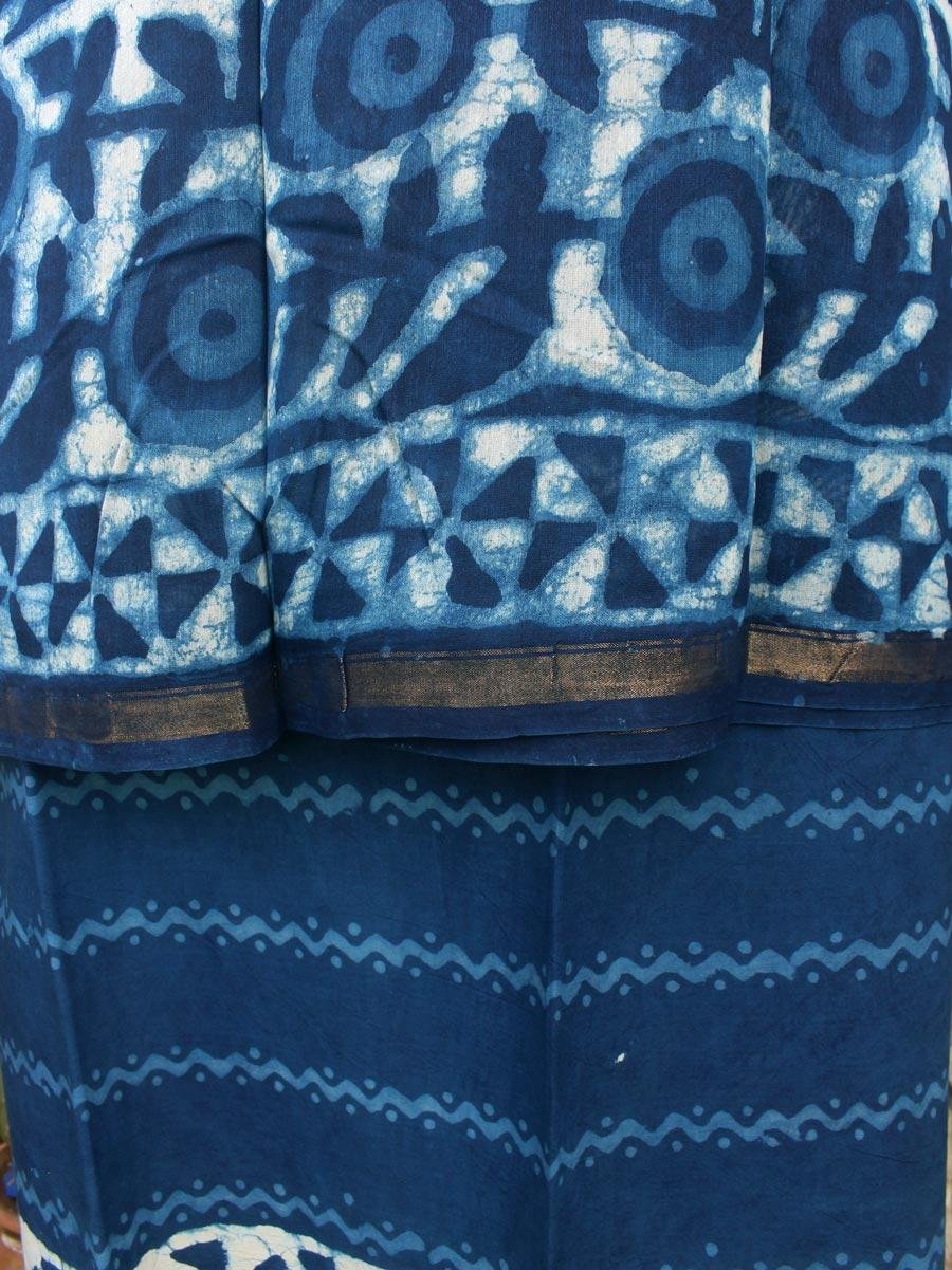 Dabu-indigo-Dabu-block-printed-silk-cotton-ladies-suit Dabu-indigo-Dabu-block-printed-silk-cotton-ladies-suit