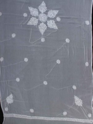 Chikankari-Handembroidered-white-lucknowi-dupatta