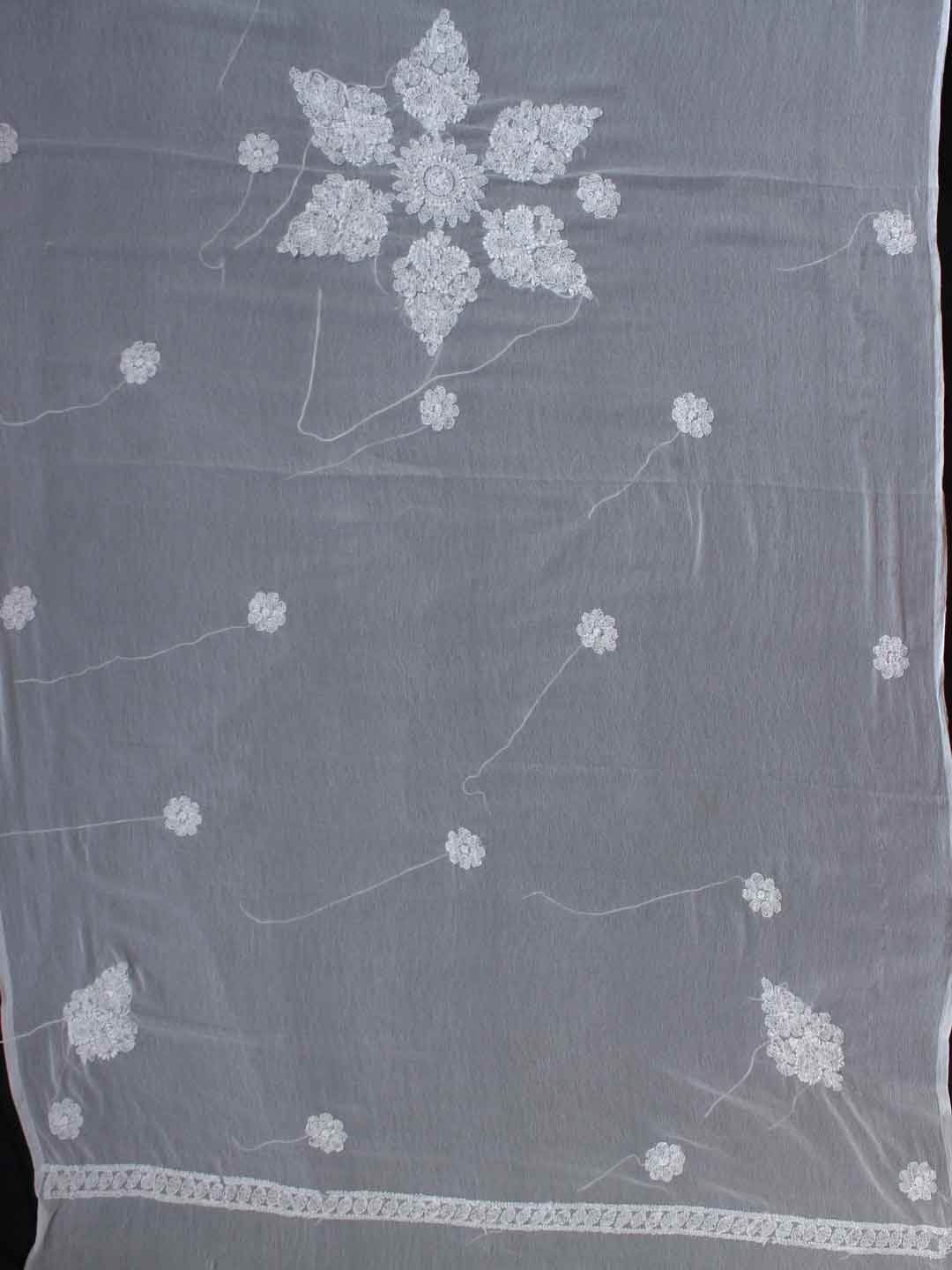 Chikankari-Handembroidered-white-lucknowi-dupatta Chikankari-Handembroidered-white-lucknowi-dupatta