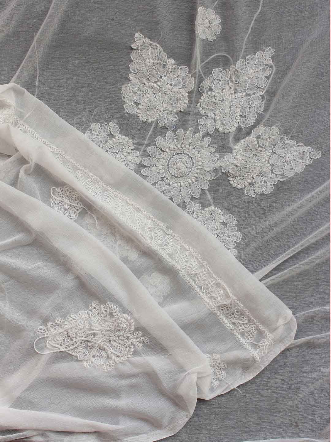 Chikankari-embroidered-white-shifon-dupatta