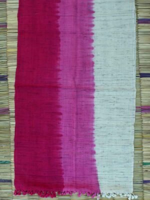 Magenta-pink-and-beige-silk-wool-stole