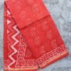 Saffron-red-block-printed-chanderi-saree