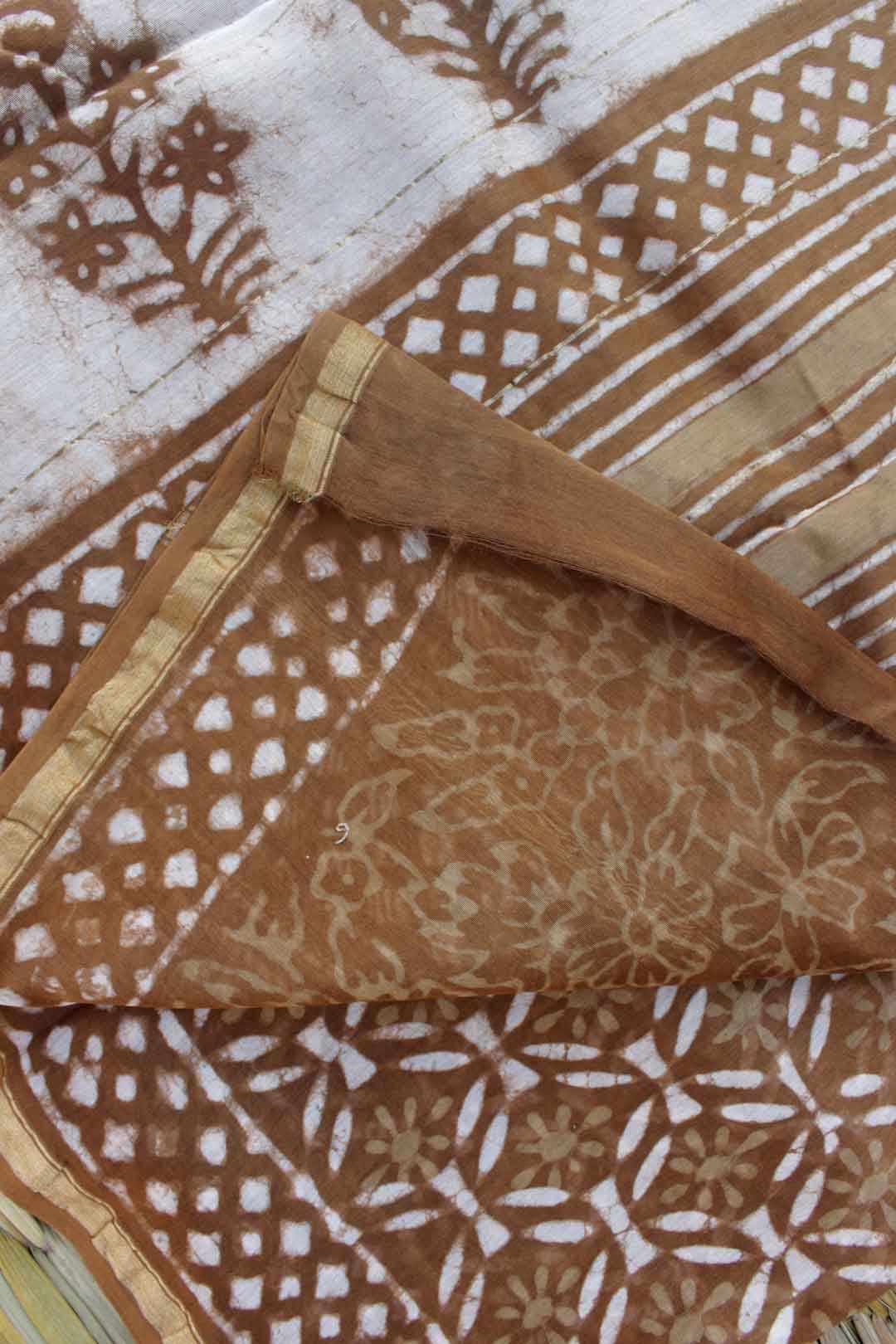 caramel-brown-block-printed-silk-cotton-saree caramel-brown-block-printed-silk-cotton-saree
