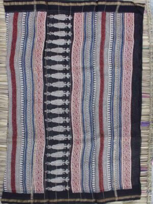 madder-red-bagru-printed-chanderi-sari