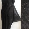 Black-mukaish-chikankari-viscose-saree