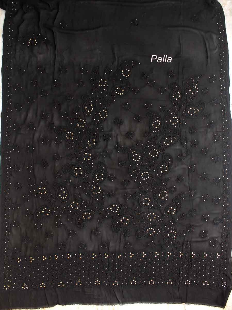 Black-mukesh-chikankari-embroidered-sari Black-mukesh-chikankari-embroidered-sari