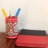Dark-pink-tholu-bommalata-pen-stand