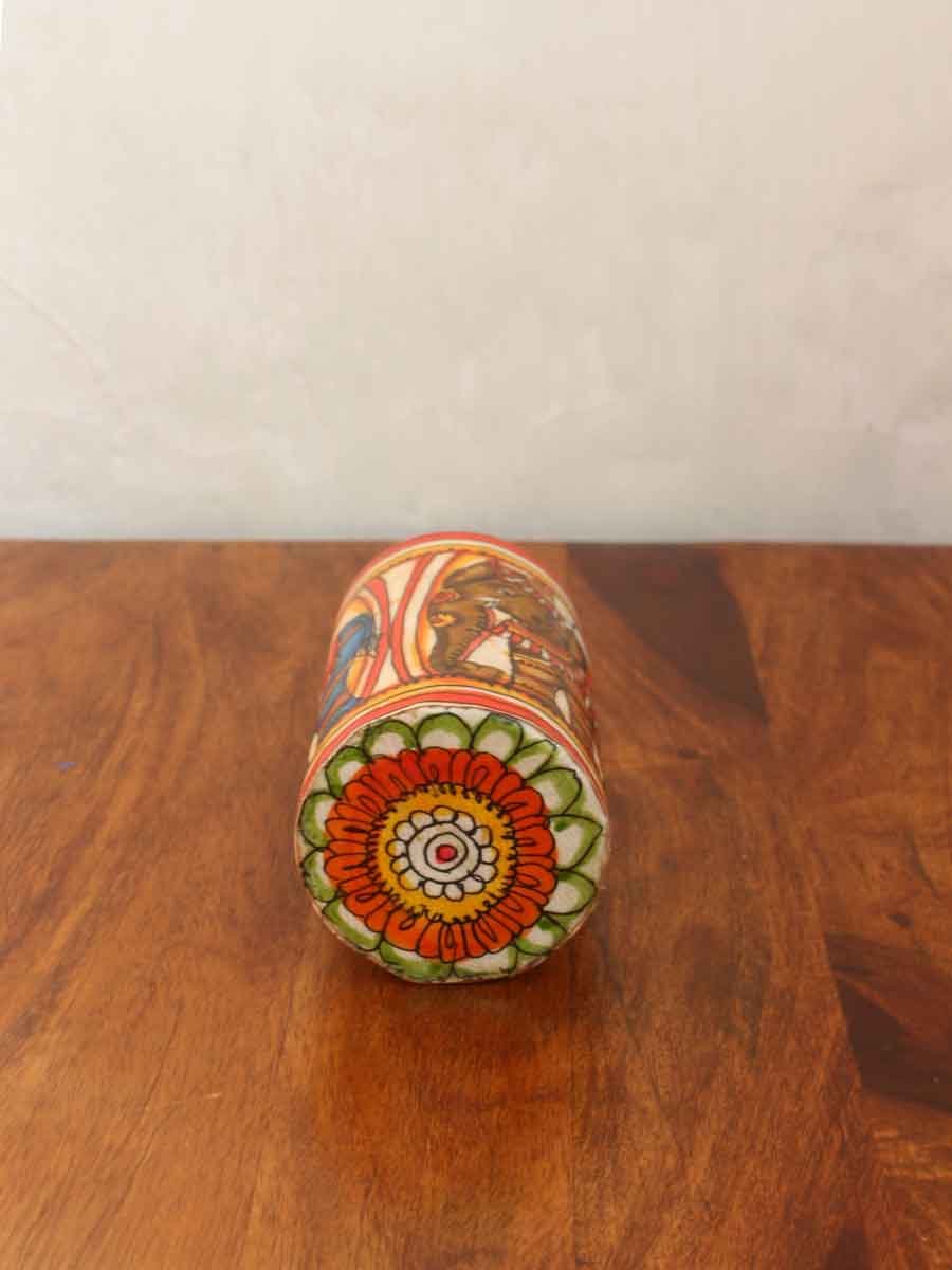 Elephant-painted-Tholu-Bommalata-stationary-holder