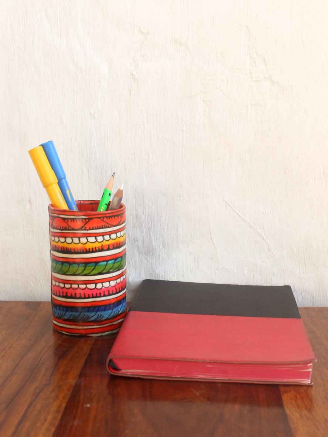 Multicolour-tholu-bommalata-pen-stand Multicolour-tholu-bommalata-pen-stand